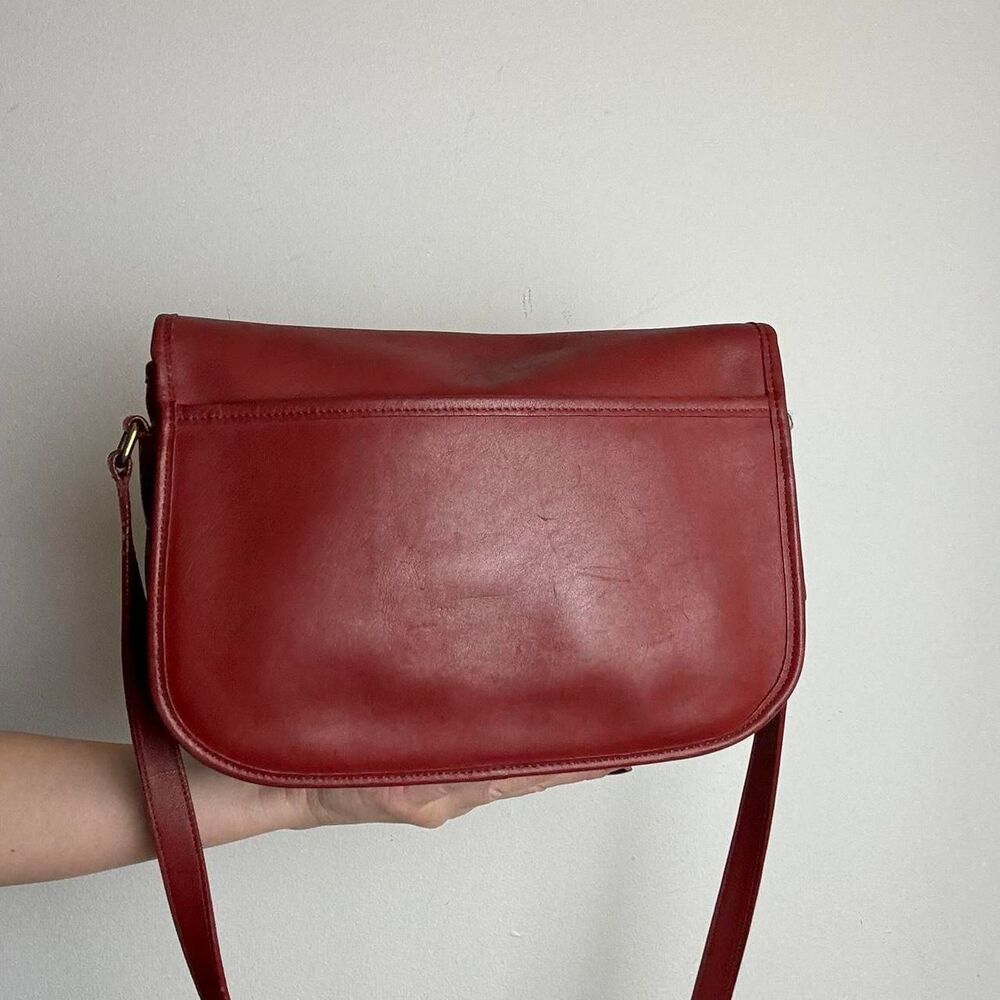 Coach Vintage City Crossbody Bag Classic Red Glove Tanned Leather 9790 - Picture 2 of 7